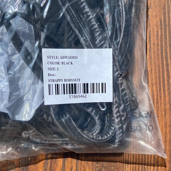 NWT Darker Wavs x Dolls Kill Black Washed Strappy Cutout Detail Bodysuit - Picture 7 of 10